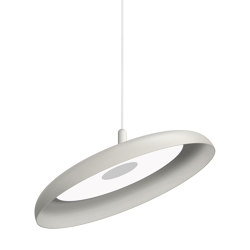 Nivel Pendant 22 White Shade with White Cord | Suspensions | Pablo