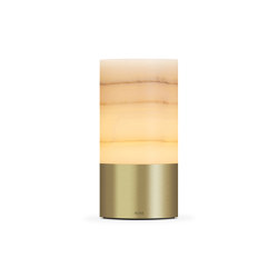 Totem Alabaster 80mm Natural Brass | Table lights | Voltra Lighting