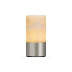 Totem Alabaster 80mm Satin Nickel | Table lights | Voltra Lighting