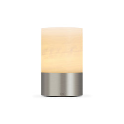 Totem Alabaster 100mm Satin Nickel | Table lights | Voltra Lighting