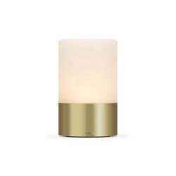 Totem Frosted 100mm Natural Brass | Lampade tavolo | Voltra Lighting