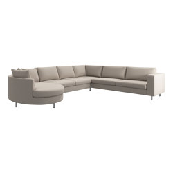 Indivi corner sofa with a round lounge module SS33 | Divani | BoConcept
