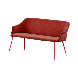 Kedua bench with backrest | Panche | Mobliberica
