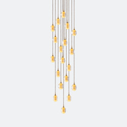 Honeycomb 19 - Gold Leaf | Ceiling suspended chandeliers | Shakuff