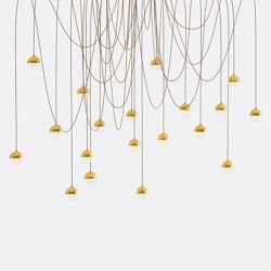 Willow 19 - Gold Drizzle | Ceiling suspended chandeliers | Shakuff