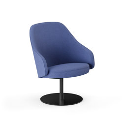 Sola Grande easy chair with disc base and armrests | Sedie | Martela