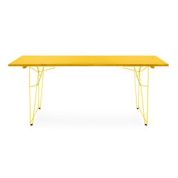 LTL | Table and Couch, tabletop zinc yellow RAL 1018 | Esstische | Magazin®