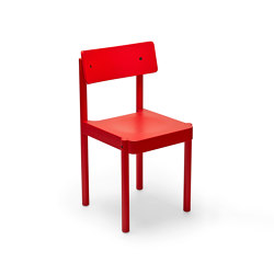 Einser | Stuhl, RAL 3020 traffic red / RAL 2001 red orange | Chairs | Magazin®
