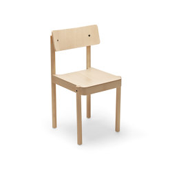 Einser | Stuhl, untreated / RAL 2001 red orange | Chairs | Magazin®