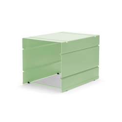 Atlas | Container, 2 compartments | pastel green RAL 6019 | Schreibtisch-Ablagen | Magazin®