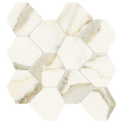 Scultorea | Tessere Rombo Calacatta Oro Fino 44,2x25,6 | Ceramic flooring | Marca Corona