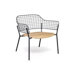 Lyze Lounge chair with teak seat I 617-82 | Sessel | EMU Group