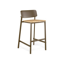 Shine Barstool with teak seat | 253 | Bar stools | EMU Group