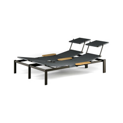 Shine Stackable daybed with hidden wheels | 289+295B+295R+295T | Lettini giardino | EMU Group