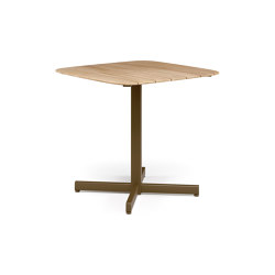 Shine 2/4 seats teak top square table | 254+257 | Dining tables | EMU Group