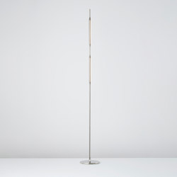 Reed Floor Light polished nickel | Free-standing lights | Tom Kirk Lighting