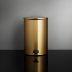 Reframe Collection | Pedal bin - brass | Bath waste bins | Unidrain