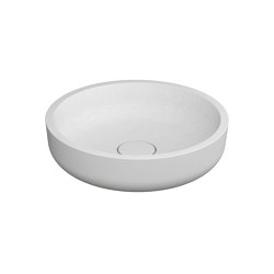 Top bowl white 45 cm round solid surface white | Waschtische | Vigour