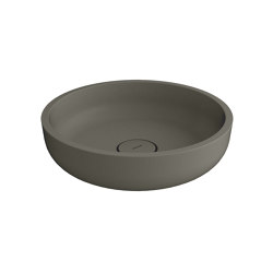 Top bowl white 45 cm round solid surface concrete | Lavabos | Vigour