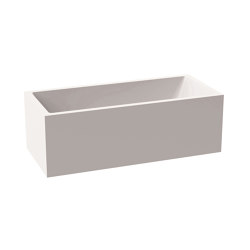 Bath in solid surface material white free-standing 180 x 80 cm matt white | Bathtubs | Vigour