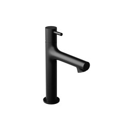Single-lever basin mixer white without drain set matt black | Robinetterie pour lavabo | Vigour