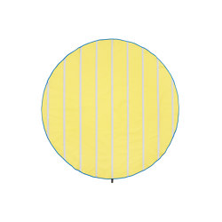 Equipe | Tablecloth, round, yellow / white | Dining-table accessories | Magazin®