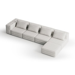 Samet | Sofa-chaise longue configurations | Gervasoni