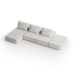 Samet Low | Sofa-chaise longue configurations | Gervasoni