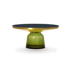 Bell Coffee Table brass-glass-olive | open base | ClassiCon
