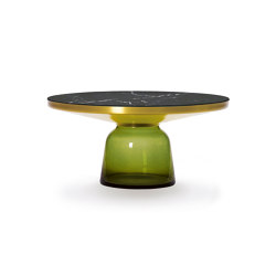 Bell Coffee Table brass-marble-olive | Couchtische | ClassiCon