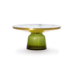 Bell Coffee Table brass-marble-olive | Couchtische | ClassiCon
