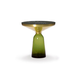 Bell Side Table brass-marble-olive | Tavolini alti | ClassiCon