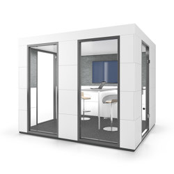 Conference Unit | White | Soundproofing room-in-room systems | OFFICEBRICKS