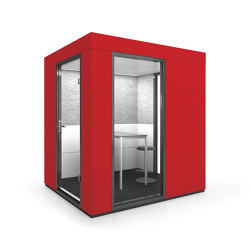 Meeting Unit | Chilli Red | Soundproofing room-in-room systems | OFFICEBRICKS