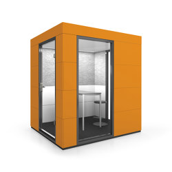 Meeting Unit | Orange | Soundproofing room-in-room systems | OFFICEBRICKS