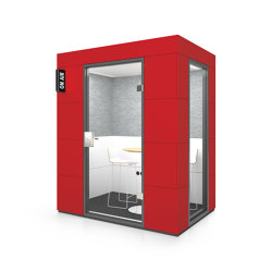 Dialogue Unit | Chilli Red | Soundproofing room-in-room systems | OFFICEBRICKS