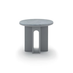 Arcolor Small Table 50 - Version with grey RAL 7036 lacquered Base and Bardiglio Marble Top | Side tables | ARFLEX