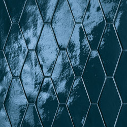 Glim Blu Navy Rombi Mosaico Brillante 31X35,5 | Ceramic tiles | Fap Ceramiche