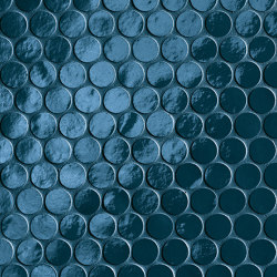 Glim Blu Navy Round Mosaico Brillante 29,5X35 | Carrelage céramique | Fap Ceramiche