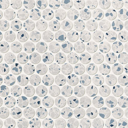 Glim Gemme Azzurro Round Mosaico Matt 29,5X35 | Ceramic tiles | Fap Ceramiche