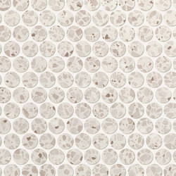 Glim Gemme Bianco Round Mosaico Matt 29,5X35 | Keramik Fliesen | Fap Ceramiche