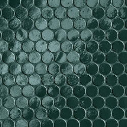 Glim Petrolio Round Mosaico Brillante 29,5X35 | Ceramic tiles | Fap Ceramiche