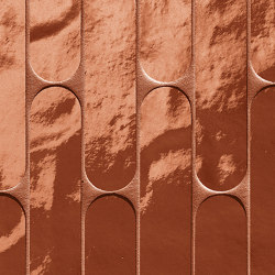 Glim Rosso Cuore Curve Mosaico Brillante 29X29,5 | Ceramic tiles | Fap Ceramiche