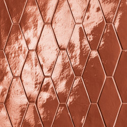 Glim Rosso Cuore Rombi Mosaico Brillante 31X35,5 | Ceramic tiles | Fap Ceramiche