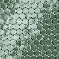 Glim Salvia Round Mosaico Brillante 29,5X35 | Ceramic tiles | Fap Ceramiche