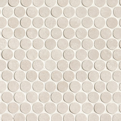 Nobu White Gres Round Mosaico Matt 29,5X35 | Ceramic tiles | Fap Ceramiche