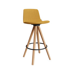 Taburete Lottus spin wood | without armrests | ENEA
