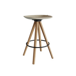 Taburete Mate spin wood | Bar stools | ENEA
