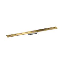 AXOR Drain Finish set shower drain 1000 for wall mounting | Polished Gold Optic | Linear drains | AXOR