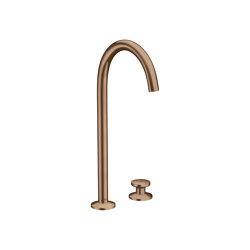 AXOR One 2-hole basin mixer Select 260 with push-open waste set | Brushed Red Gold | Wash basin taps | AXOR